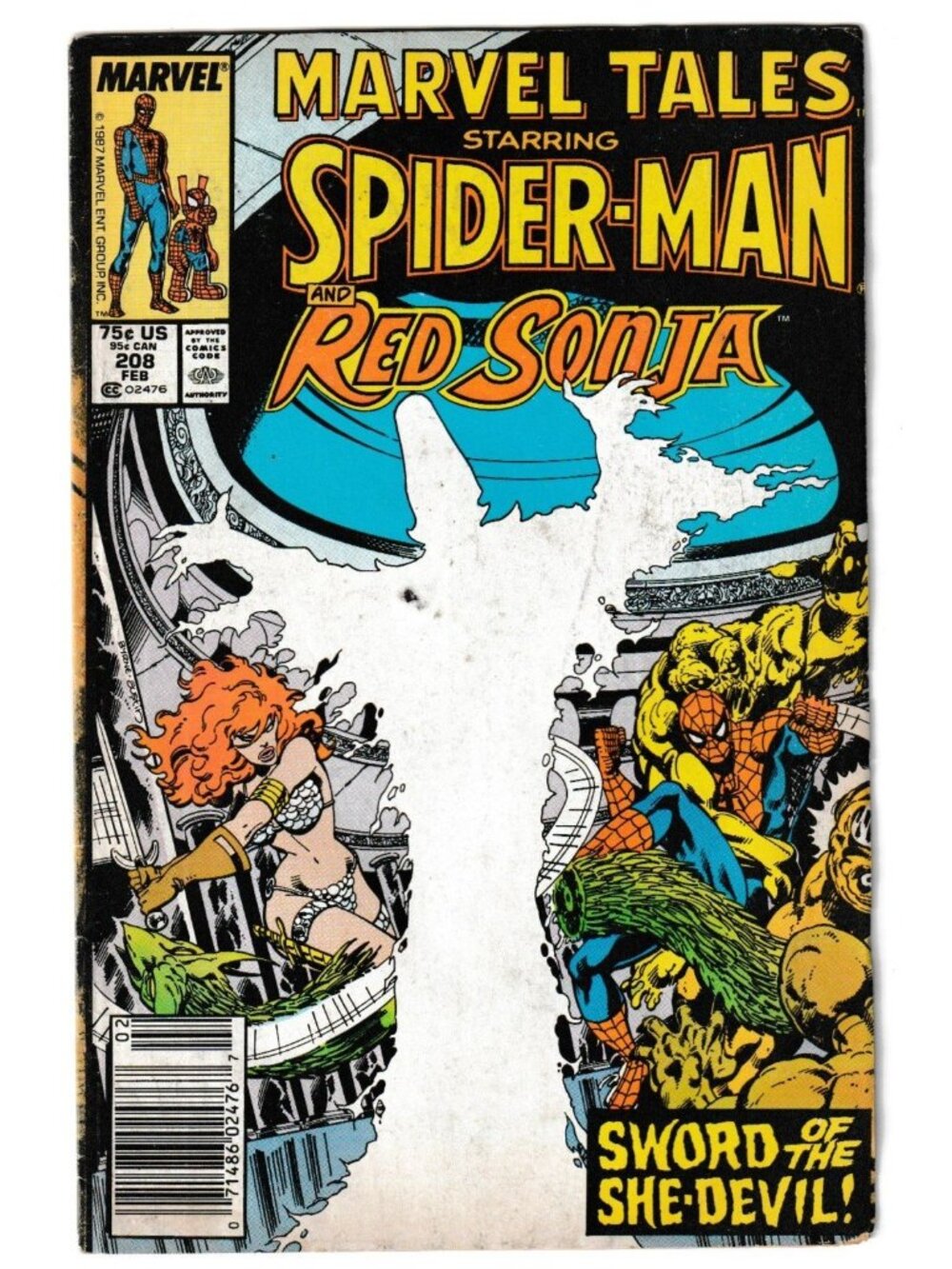 Vintage 1987 Collectibles Lot | Marvel Tales #208 Spider-Man & Red Sonja
